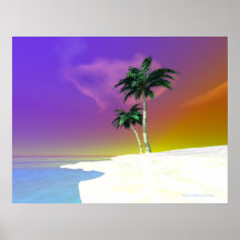 Palms on White Posters