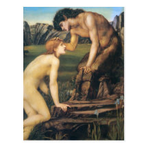 Pan and Psyche - Edward Burne-Jones Post Cards