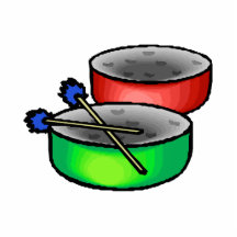 pan drums with mallets music percussion.png photo cutout
