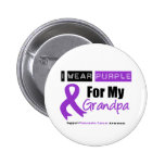 Pancreatic Cancer Purple Ribbon For My Grandpa Pin