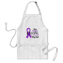 Pancreatic Cancer Ribbon My Hero My Dad Aprons