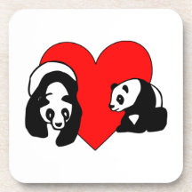 Panda Bear Beverage Coasters