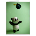Panda Bear Graduation Cap Throw Card
