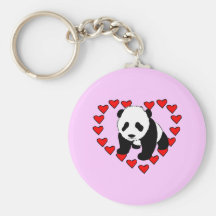 Panda Bear Love Keychain