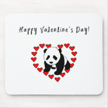 Panda Bear Love Mouse Pad