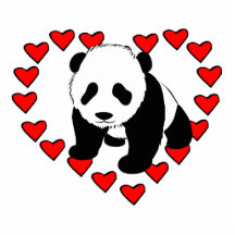 Panda Bear Love Photo Cut Outs