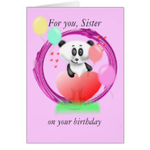 Panda Birthday Greeting Card