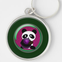 Panda Bowler Key Chains