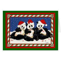 PANDA CHRISTMAS GREETING CARD