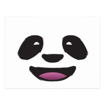Panda face post cards