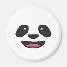 Panda face refrigerator magnets