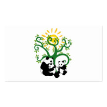 Panda Family Tree Business Card Templates