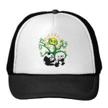 Panda Family Tree Trucker Hat