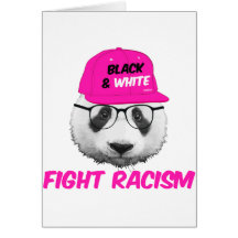 PANDA FIGHT RACISM GREETING CARDS