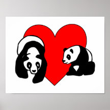 Panda Love Posters
