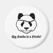 Panda Pirate Refrigerator Magnet