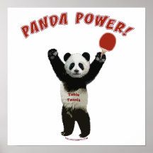 Panda Power Ping Pong Poster