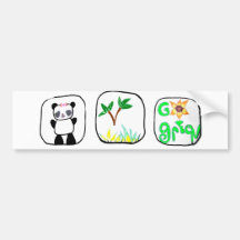 pandagogreen bumper sticker