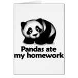 Pandas ate my homework card