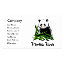 Pandas Rock Business Card Templates