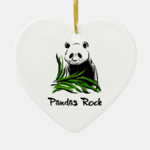 Pandas Rock Ornaments