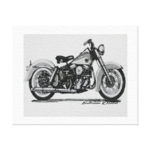 Panhead Watercolor on canvas Gallery Wrap Canvas