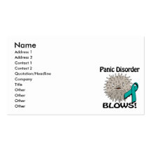 Panic Disorder Blows Awareness Design Business Cards