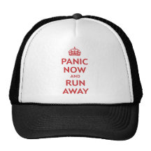Panic Now and Run Away Hat