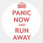 Panic Now and Run Away Sticker