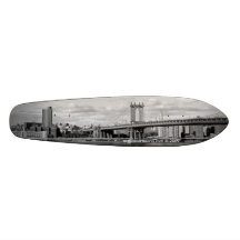 Panorama in New York. Skateboards