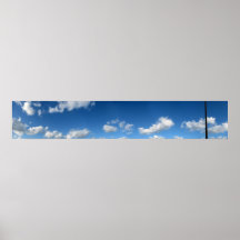 Panoramic Beach Clouds Print