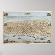 Panoramic Galveston Posters