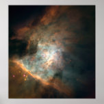 Panoramic Image of Centre of the Orion Nebula Poster