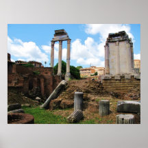 Panoramic Photo Details The Ancient Roman Forum Print