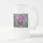 Pansy Pictures Frosted Beer Mug