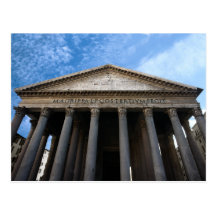pantheon in rome postcard