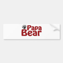 Papa Bear Claw Bumper Stickers