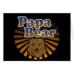 Papa Bear, Cool Fathers Day Vintage Look Greeting Card