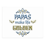 Papas Make Life Golden Postcard