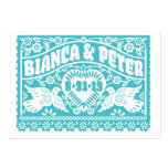 Papel Picado Lovebirds Wedding Banners Info Card Business Card