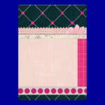PAPER10 GIRLY SCRAPBOOKING BLACK PINKS WHITE PATTE invitations