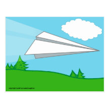 Paper Aeroplane Postcard
