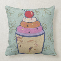 Paper Cakes Throw Pillows