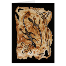 Paper Goannas Greeting Card