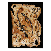 Paper Goannas Post Card