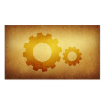 Papered Archive Mechanical Gears Business Card