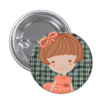 PaperFruit Sweet Bow Girl Button
