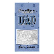 Papillon DAD Customized Photo Card