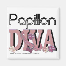 Papillon DIVA Refrigerator Magnet