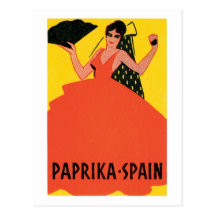 Paprika Spain VIntage Label Postcards